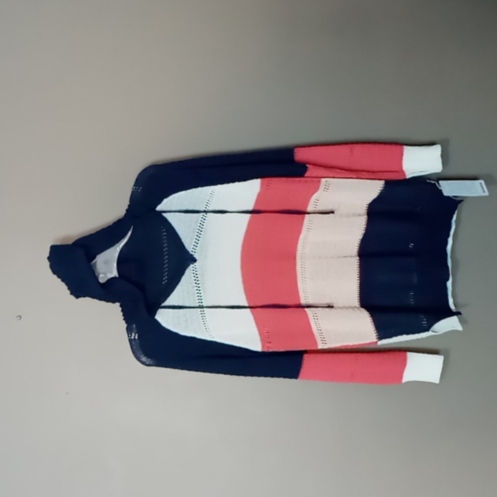 BTFBM Multi Colored Knit Thin Hooded Jacket Size M